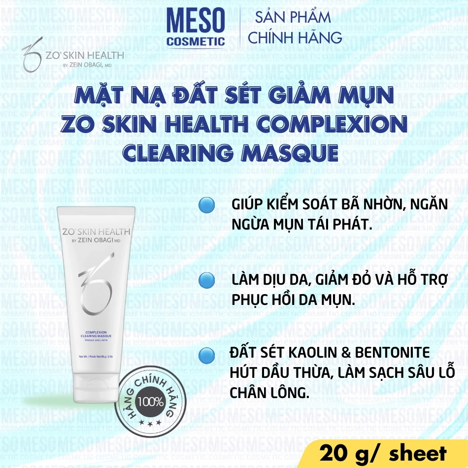 Mặt nạ đất sét giảm mụn ZO Skin Health Complexion Clearing Masque - 85g